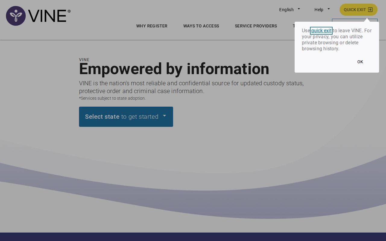 Clermont County VINELink inmate status and release alert workflow